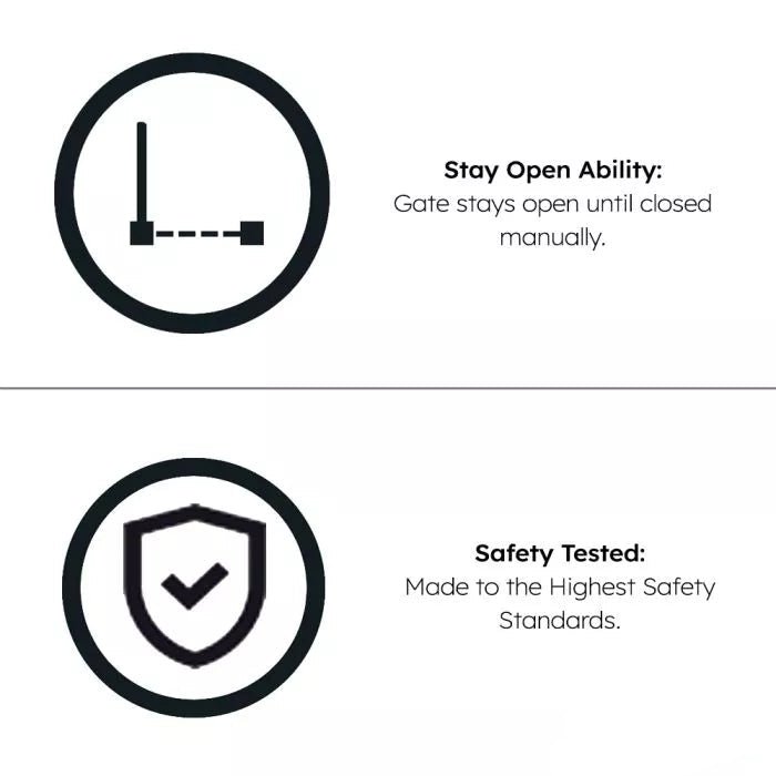 FYLO Baby Safety Stair Gate Pressure Fit 75cm-86cm- Grey- Grade A