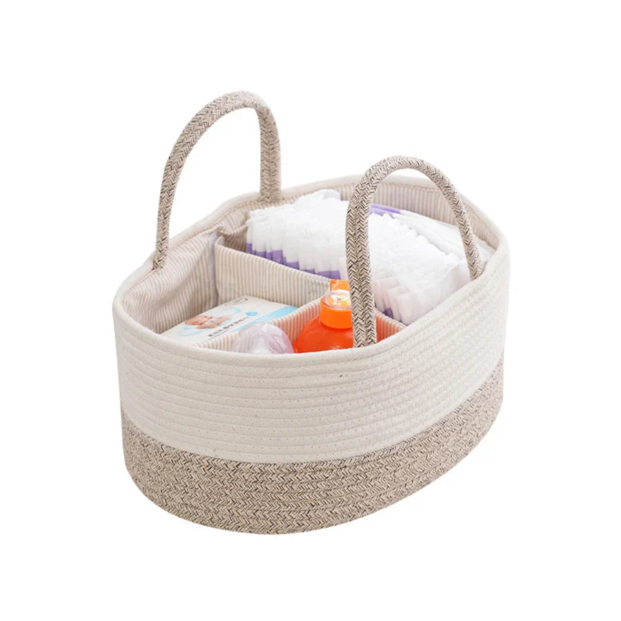 Multipurpose Nappy Basket with Compartments