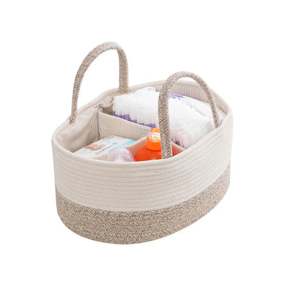 Multipurpose Nappy Basket with Compartments