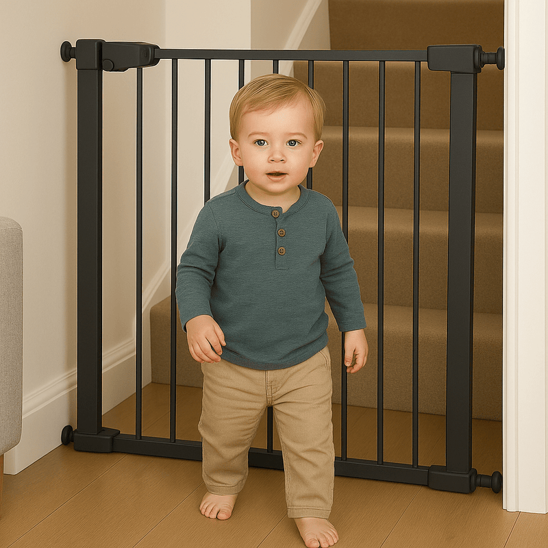 FYLO Baby Safety Stair Gate Pressure Fit 75cm-86cm- Grey- Grade A