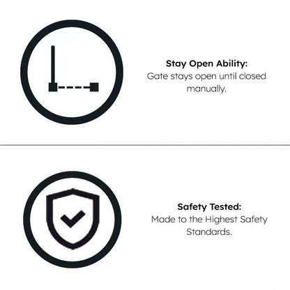 FYLO Baby Safety Stair Gate Pressure Fit 75cm-86cm- Grey- Grade A